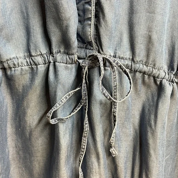 Crown & Ivy Denim Blue Mini Shirt Dress - Picture 5 of 9